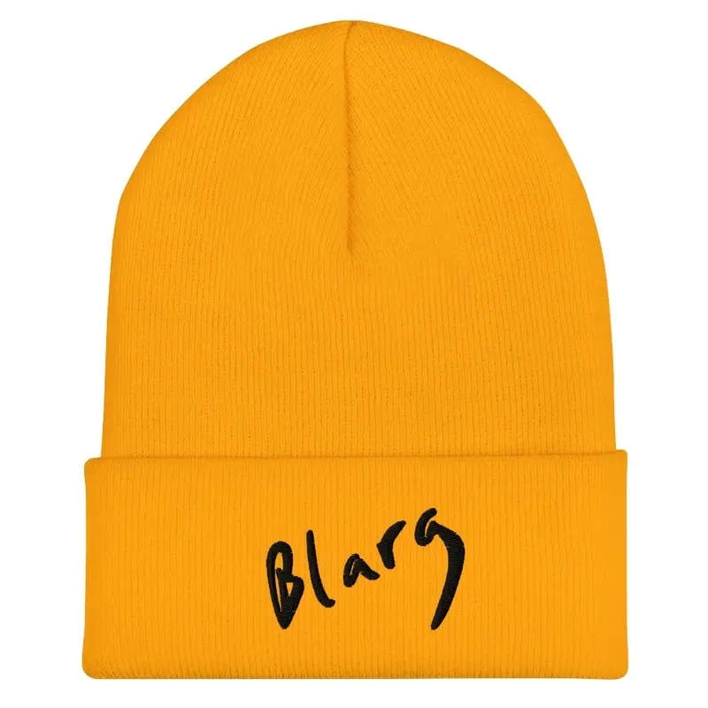 Blarg Minimal Black Beanie